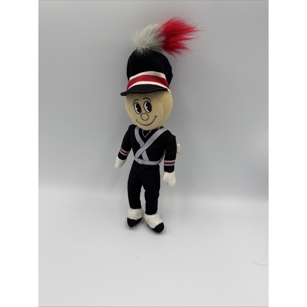 RARE Ohio State University Buckeyes Buddy Band Plush Beanbag 1990s